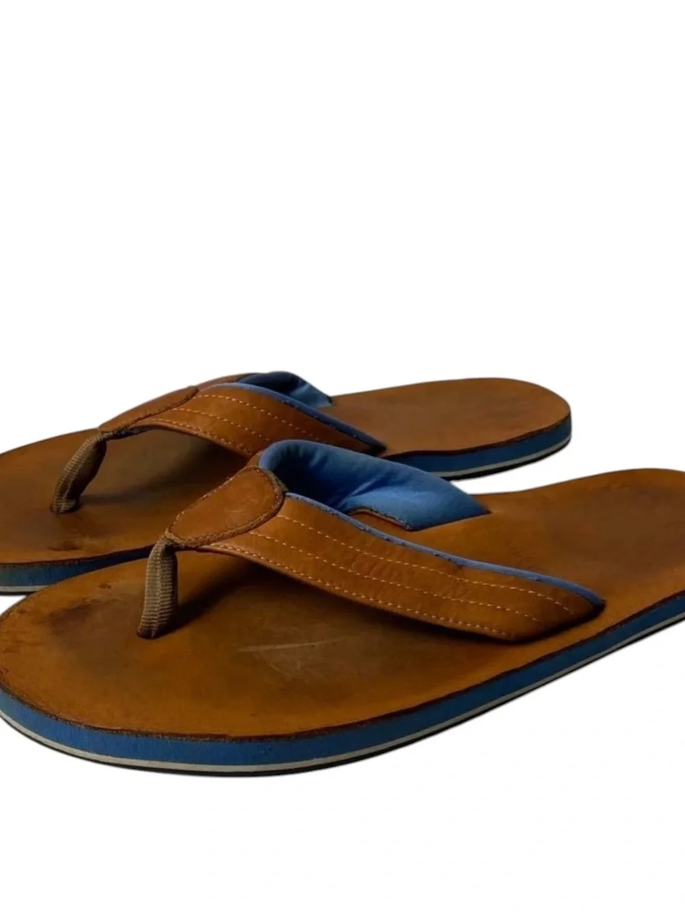 Hari Mari flip flop sandals brown leather men’s size 9.